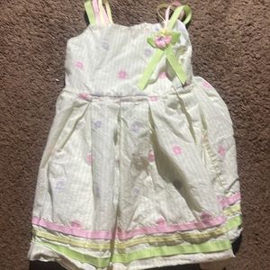 Girls 4T yellow flower dress